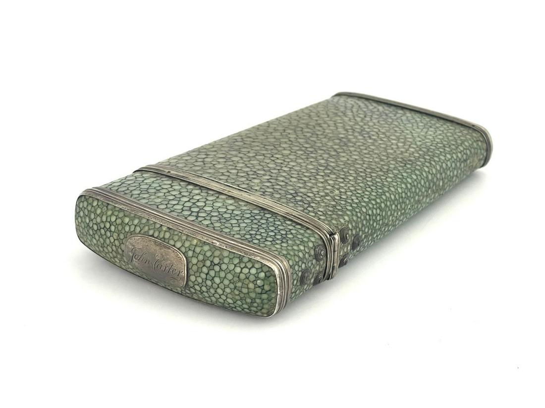A George III silver mounted shagreen etu (1 of 6)