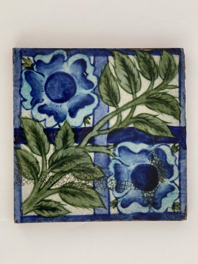 William Morris, a Rose and Trellis tile: William Morris, a Rose and Trellis tile