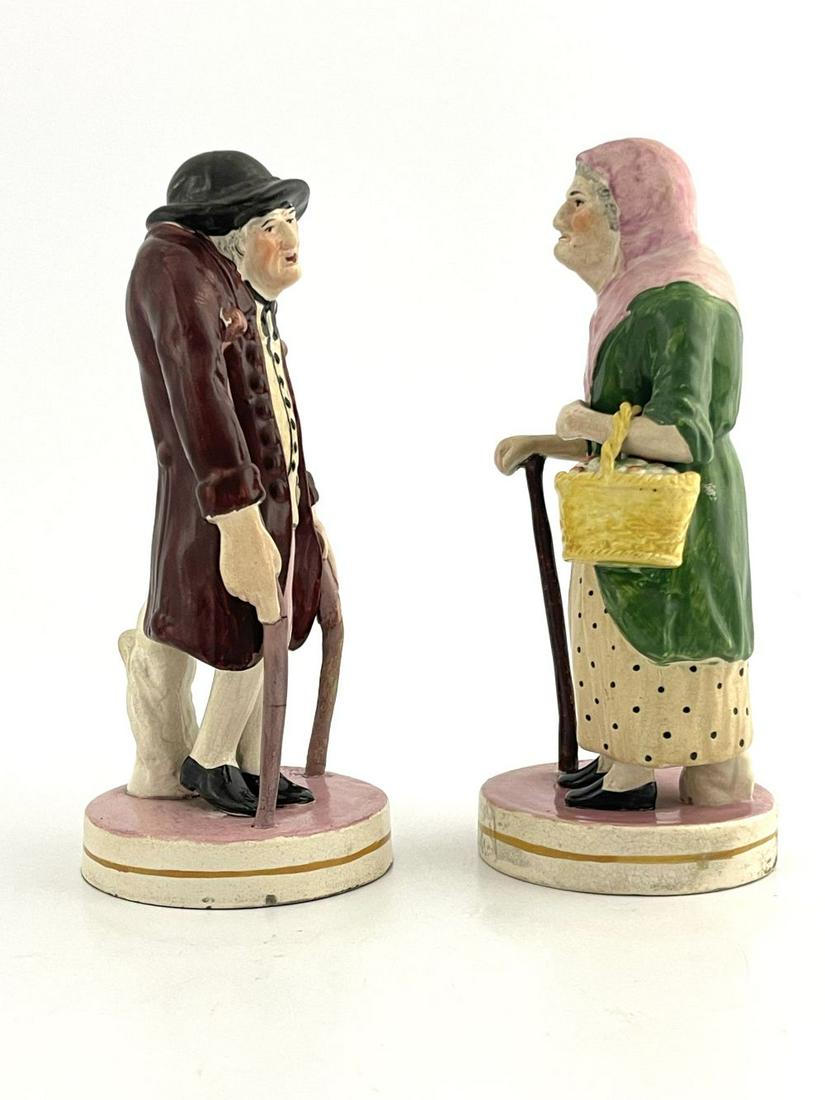 A pair of Staffordshire pearlware figure (1 of 4)