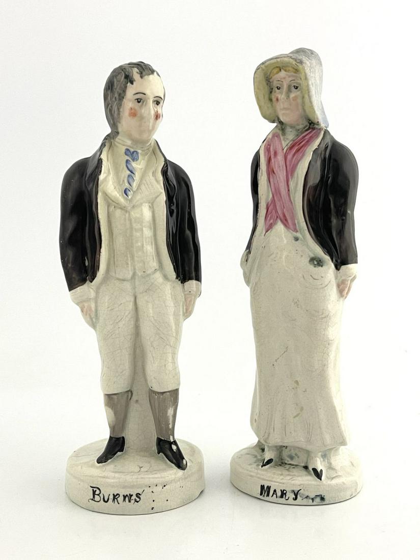 A pair of Scottish pottery figures of Ro (1 of 4)