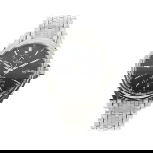 Omega, a stainless steel De Ville Co-Axi: Omega, a stainless steel De Ville Co-Axial GMT bracelet watch, circa 2003, reference 4533.50.00, signed automatic movement calibre 2628 with quick date set, serial 80447110, fitted to a signed stainle