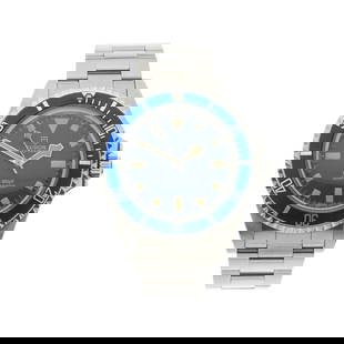 Tudor, a vintage stainless steel Oyster: Tudor, a vintage stainless steel Oyster Prince Submariner Blue Snowflake bracelet watch, circa 1977, reference 9401/0, signed automatic movement, serial 870544, fitted to a signed stainless steel brac