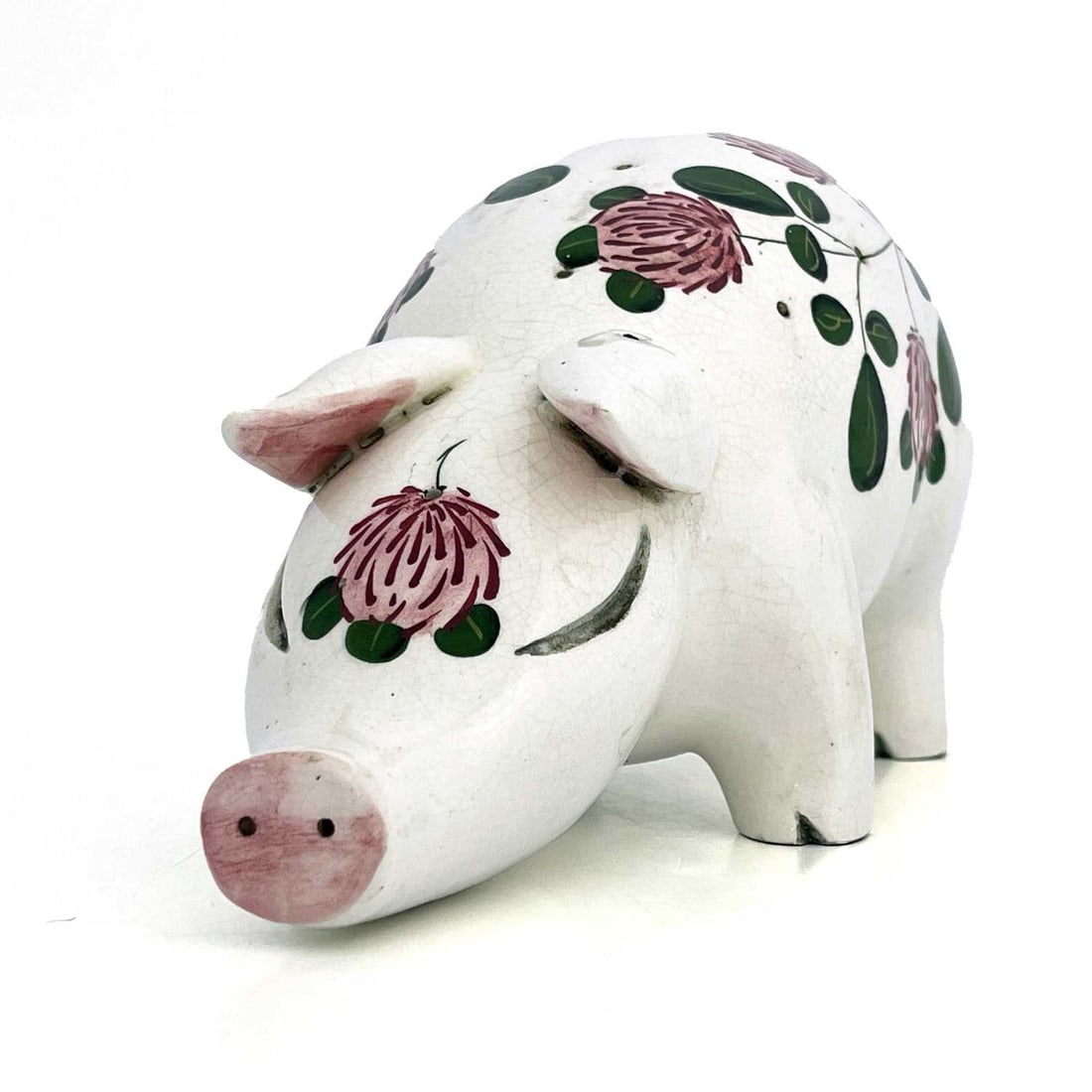 Jan Plichta, a Wemyss Ware painted pig, (1 of 7)