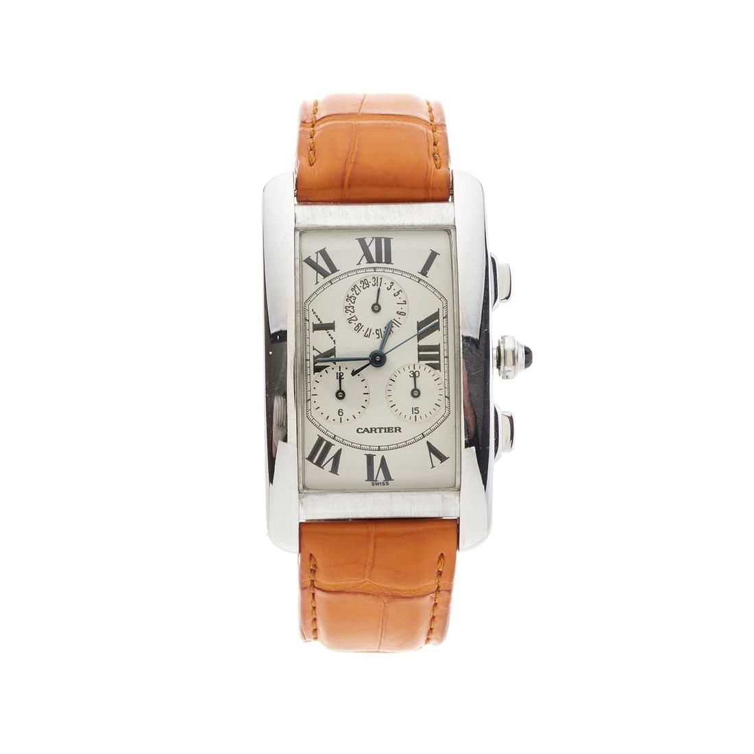 Cartier, an 18ct white gold Tank America (1 of 5)