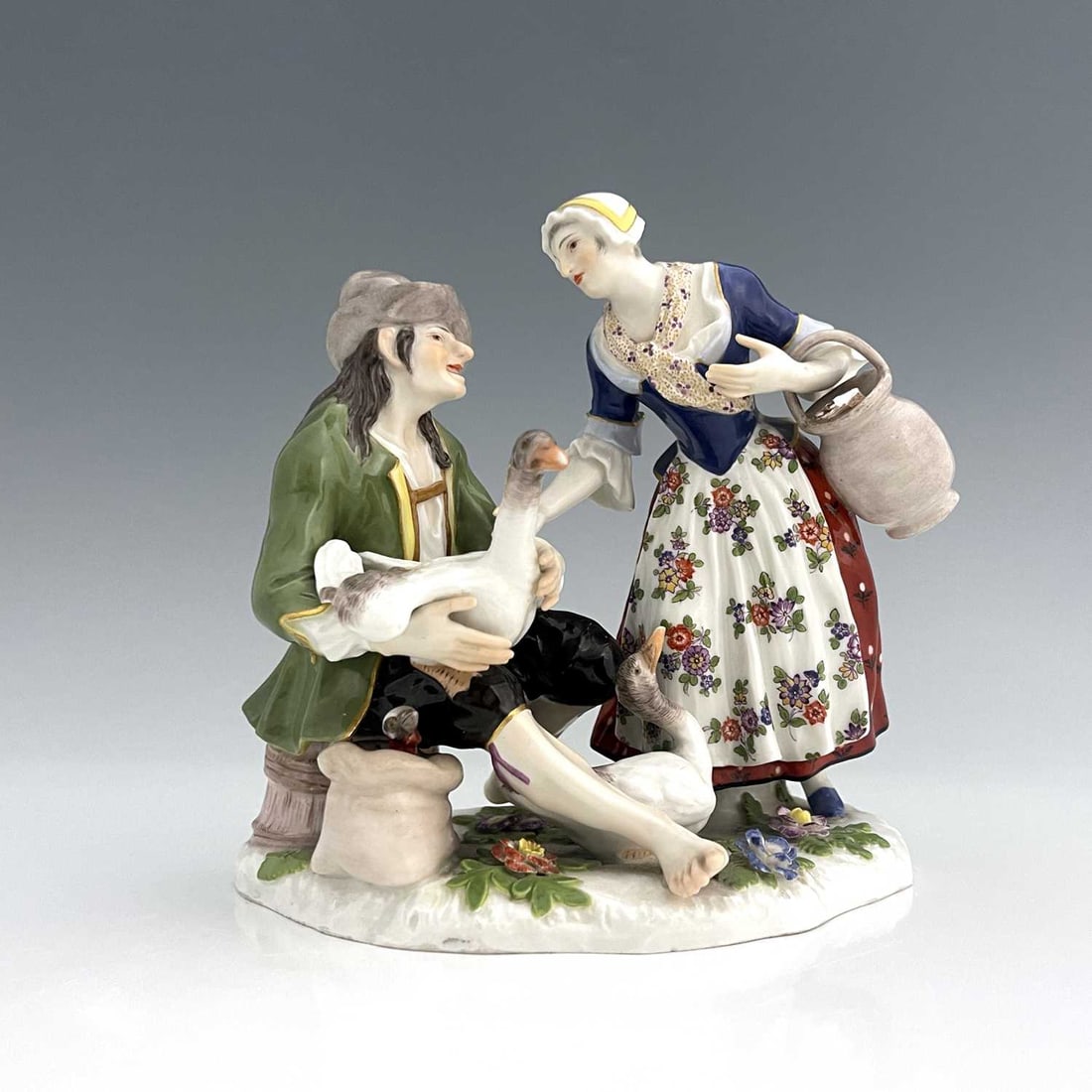A Meissen figure group, The Deal with Go (1 of 5)