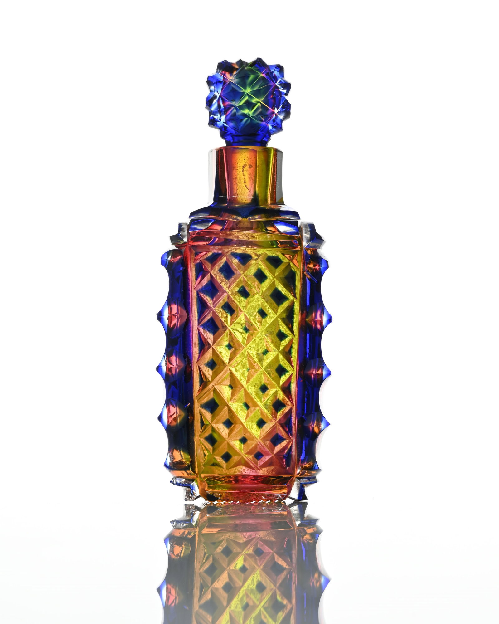 Stevens and Williams, a cased hobnail cu (1 of 4)