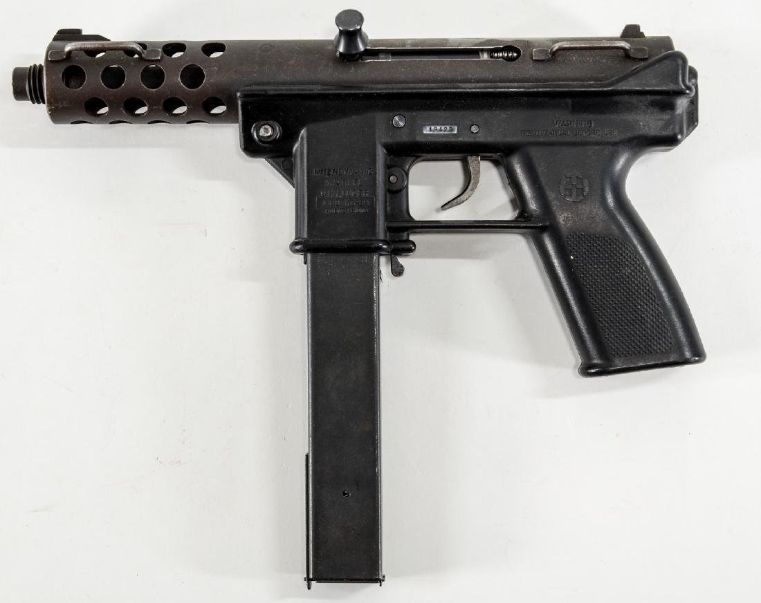 Interdynamics KG-99 Pistol: Very clean semi auto version of the TEC-9. Fires but fails to feed / cycle. Probably a simple part. Ideal project gun. Includes one 30rd mazine PINNED to 10rd. Pre ban. OK for CT transfer.