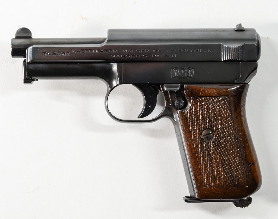 Mauser 1914 7.65mm Pistol: Functions very good. Numbers match on slide, frame, and trigger. Professionally reblued. Mechanically good. *C&R Eligible