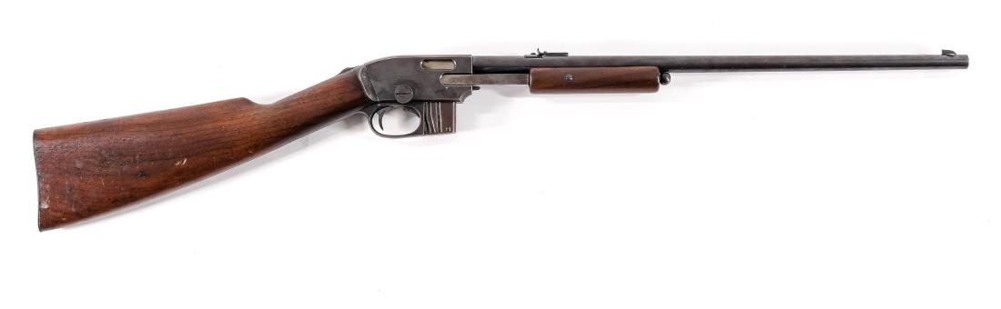 Savage Arms Model 1909 rifle: Savage Arms Co. Model 1909 takedown in .22SLLR with a 20" barrel. This gun is in good condition and has all matching parts. The hardwood is in good condition, no cracks or repairs. The receiver is in 