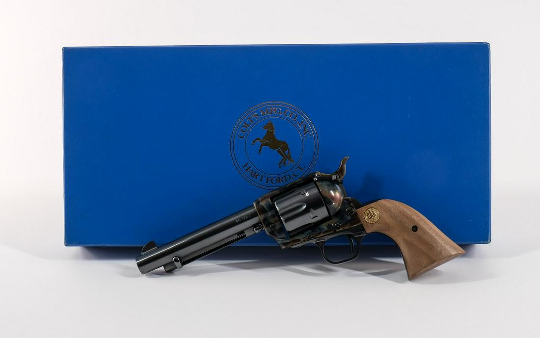 Colt 125th Anniv of SAA Custom Shop: Limited run of 1,000 guns made between 1997 - 2002, these custom shop guns specifically commemorate the original Colt Single Action Army patented around and made in 1873. Fire blued finish and color c
