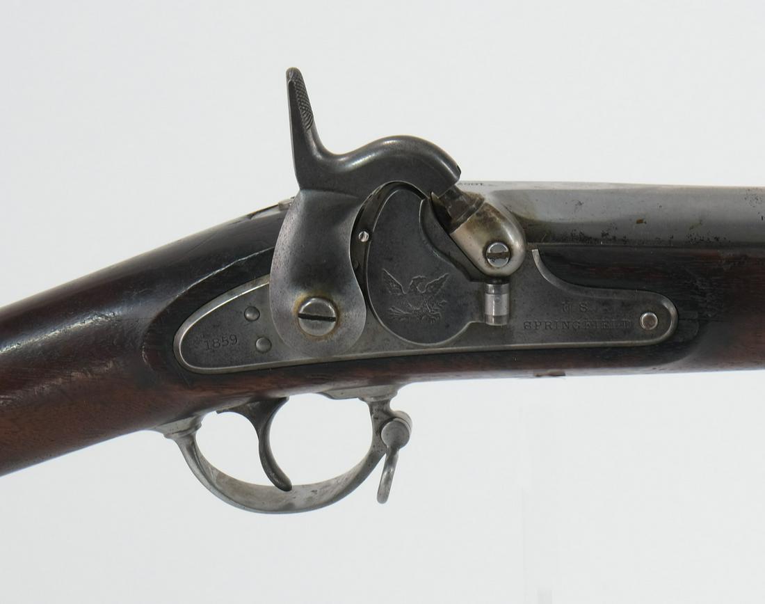 Springfield 1855 Maynard Primer Rifle: Springfield Armory US Model 1855 Maynard Tape Primed Rifle-Musket, manufactured in 1859 in Springfield, Massachusetts. The Model 1855 was the first US musket to utilize the .58 caliber Minie ball. Thi