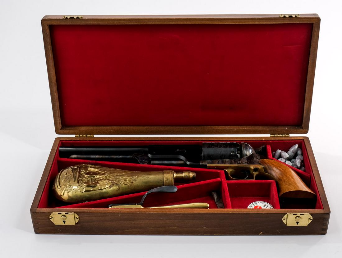 1847 Colt Walker Armi San Marco: 1847 Colt Walker by Armi San Marco of Italy. Chambered in .44 this is an exact and very well made replica of the famed 1847 Walker. This nicely blued and case colored pistol with brass trigger guard, 