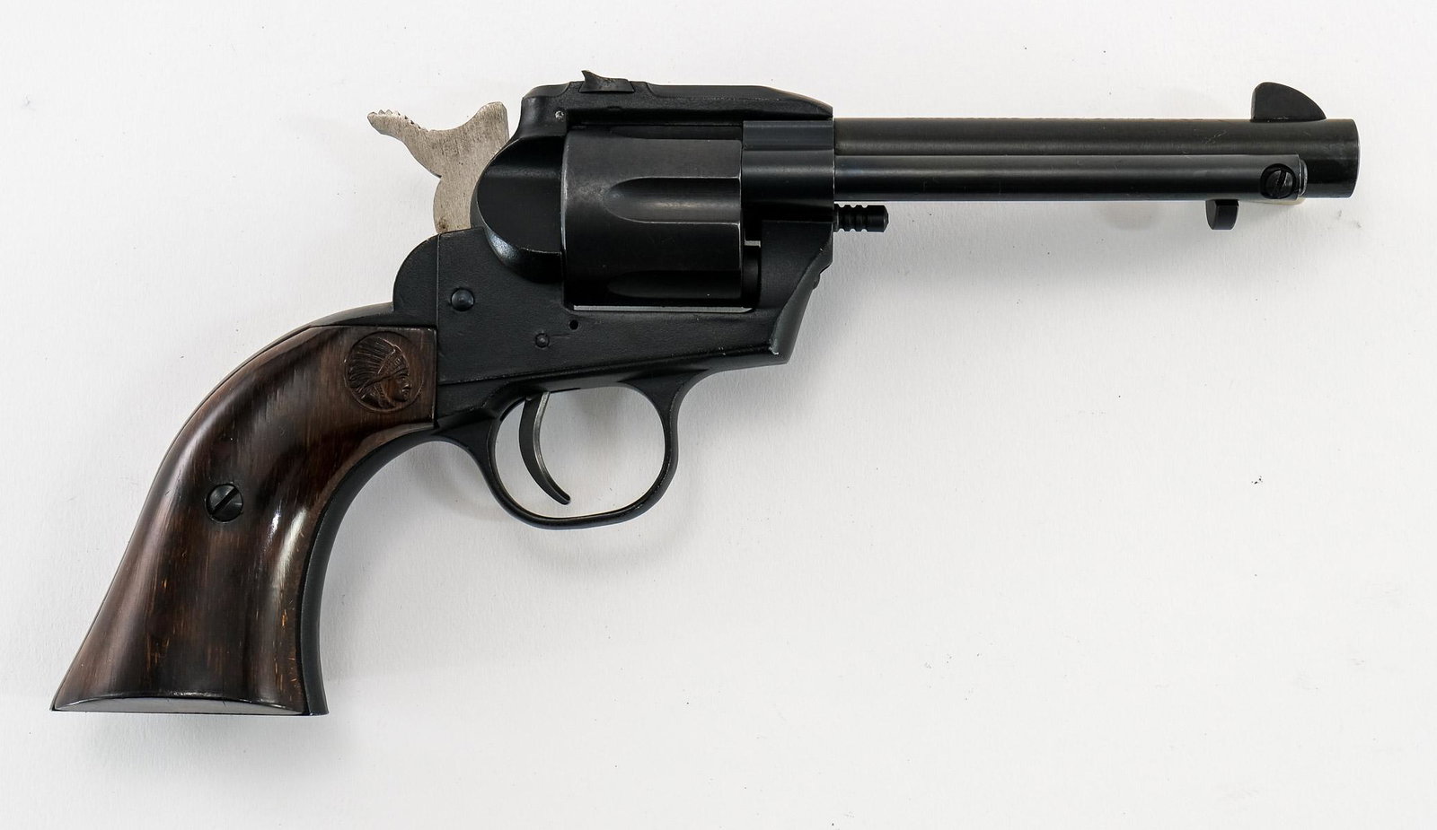 Savage Arms 101 .22 LR Revolver: Savage Arms model 101 in .22 long rifle with a single shot capacity and a 4" barrel. These pistols were only made for 8 years. The Savage wood grip plates are in excellent condition with very little w