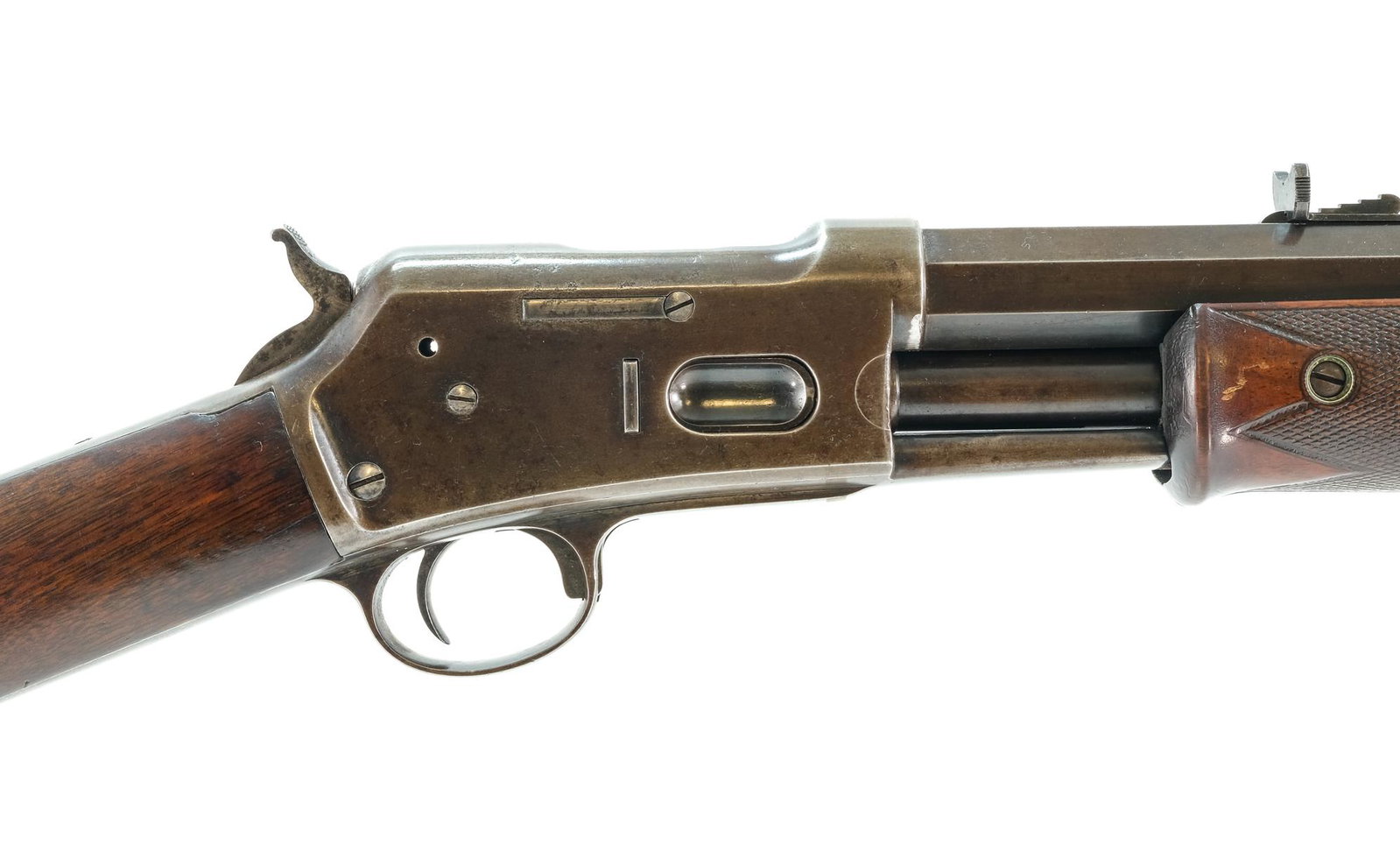Antique Colt Lightning Slide Action .38-40: Description Colt model Lightning medium frame slide action rifle chambered in .38-40. This example with serial number 11891 dates to 1885, the second year of production for the Lightning and features 
