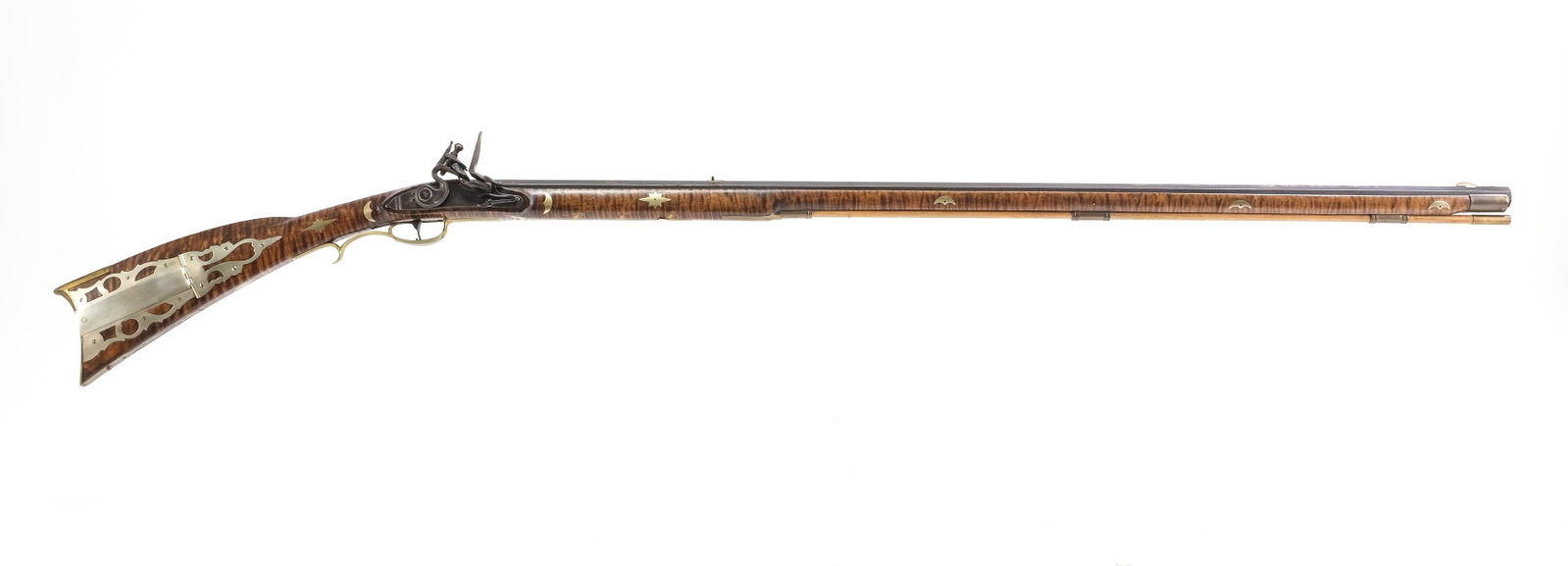 Sunbury School Pennsylvania Flintlock Rifle: Description This rifle was manufactured in 1985 by Robert Superko of Pennsylvania and modeled in the manner of the Sunbury School or the Northumberland School, encompassing Union, Snyder, and Northumb