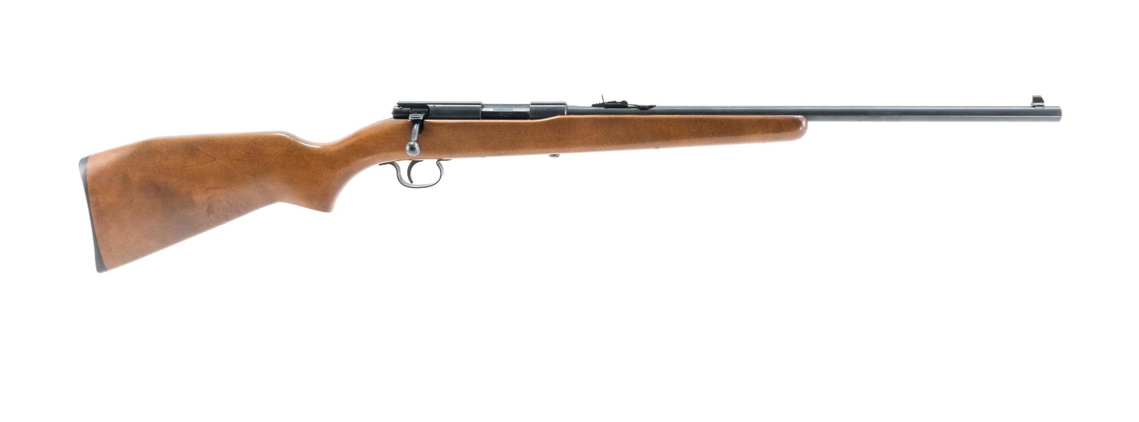 Winchester 121 .22 Bolt Action Rifle: Description Winchester model 121 in .22 short, long or long rifle cartridge with a single shot capacity and a 21" barrel. Plastic butt plate, light wear, a few small scuffs and scratches. One piece wo