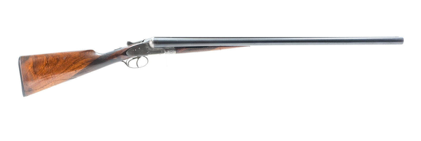 J.P Sauer "The Knock-About Gun" 12ga DB Shotgun: Description J.P. Sauer & Son "The Knock-About Gun" 12 gauge side by side shotgun with a two shell capacity and a 26" barrel. Right side cylinder and left side MOD choke. Made in Germany and sold by "V