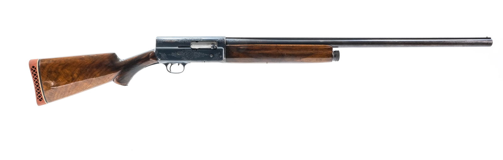 Remington 11 12 GA Semi-Auto Shotgun: Description Remington model 11 in 12 gauge with a four shell capacity and a 28" (FULL) choke barrel. "Pachmayr" rubber butt pad. Premium solid checkered wood butt stock and front foregrip. Blued engra
