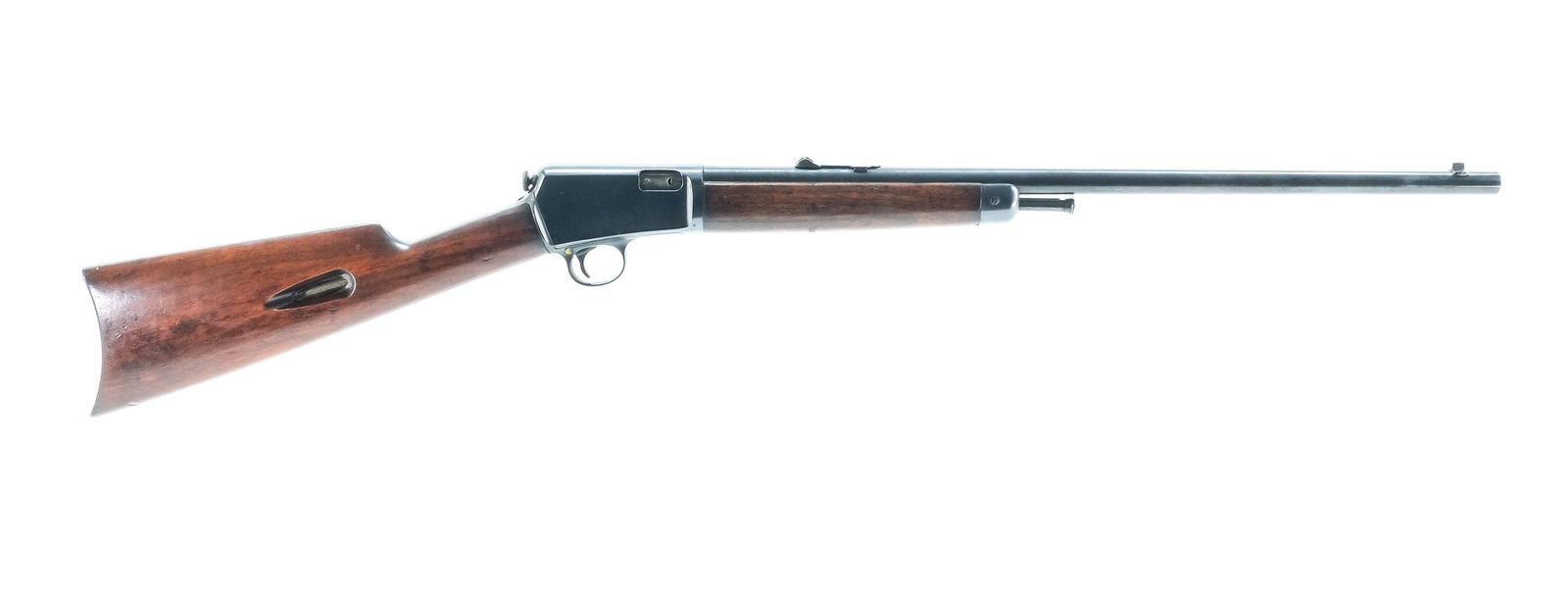 Winchester 03 .22 Auto Rifle: Description Winchester model 03 in .22 auto with a ten round tube magazine and a 20" barrel made in 1911. Some honest wear around for age. The rifled bore is very clean and the action is tight. This s