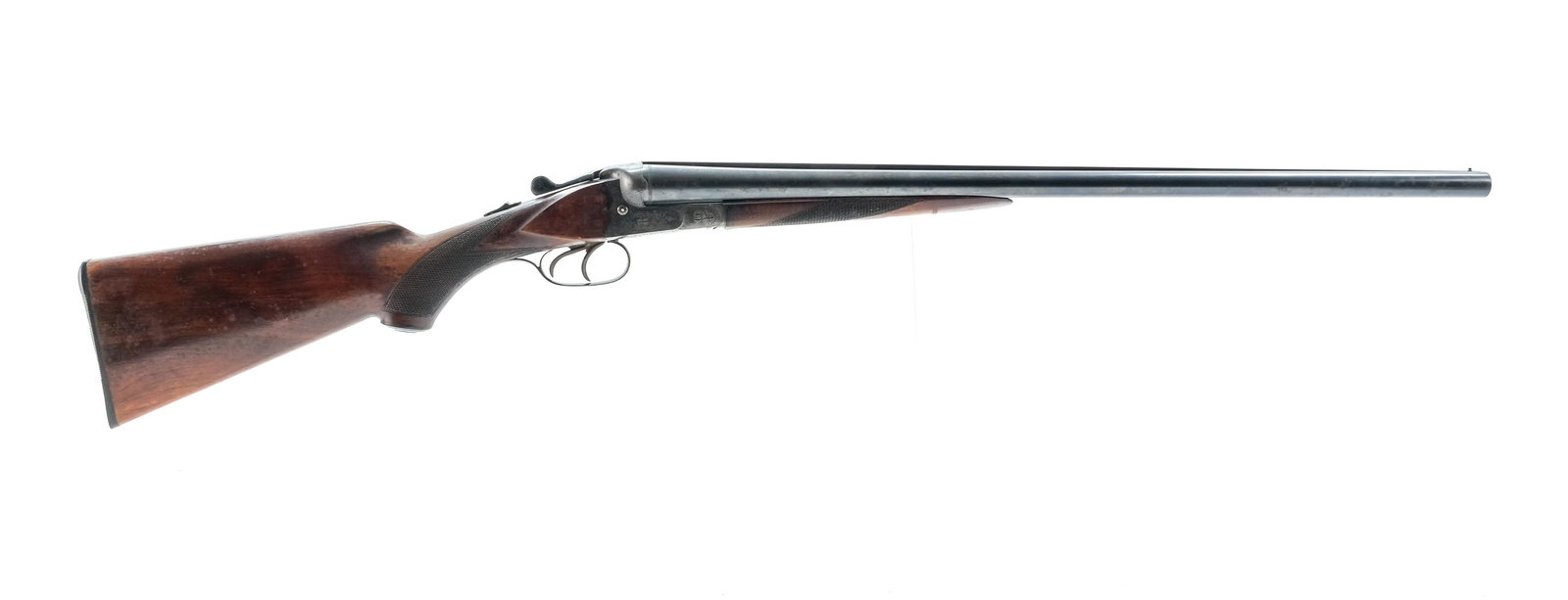J.P. Sauer & Sons 12 GA Side By Side Shotgun: Description J.P. Sauer & Sons side by side double trigger 12 gauge shotgun with a two shell capacity and a 26" barrel. Right side (FULL), left side (IMP) choke. Plastic butt plate, solid hardwood Mont