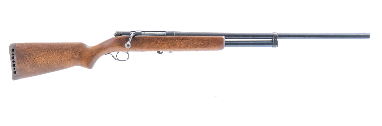 Sears Ranger 105-20 16ga Bolt Shotgun: Description Sears Roebuck Ranger 105-20 in 16 gauge with a four round capacity and a 26" Full Choke barrel. Rubber butt pad. Solid wood one piece stock. Blued receiver, trigger guard, magazine tube an