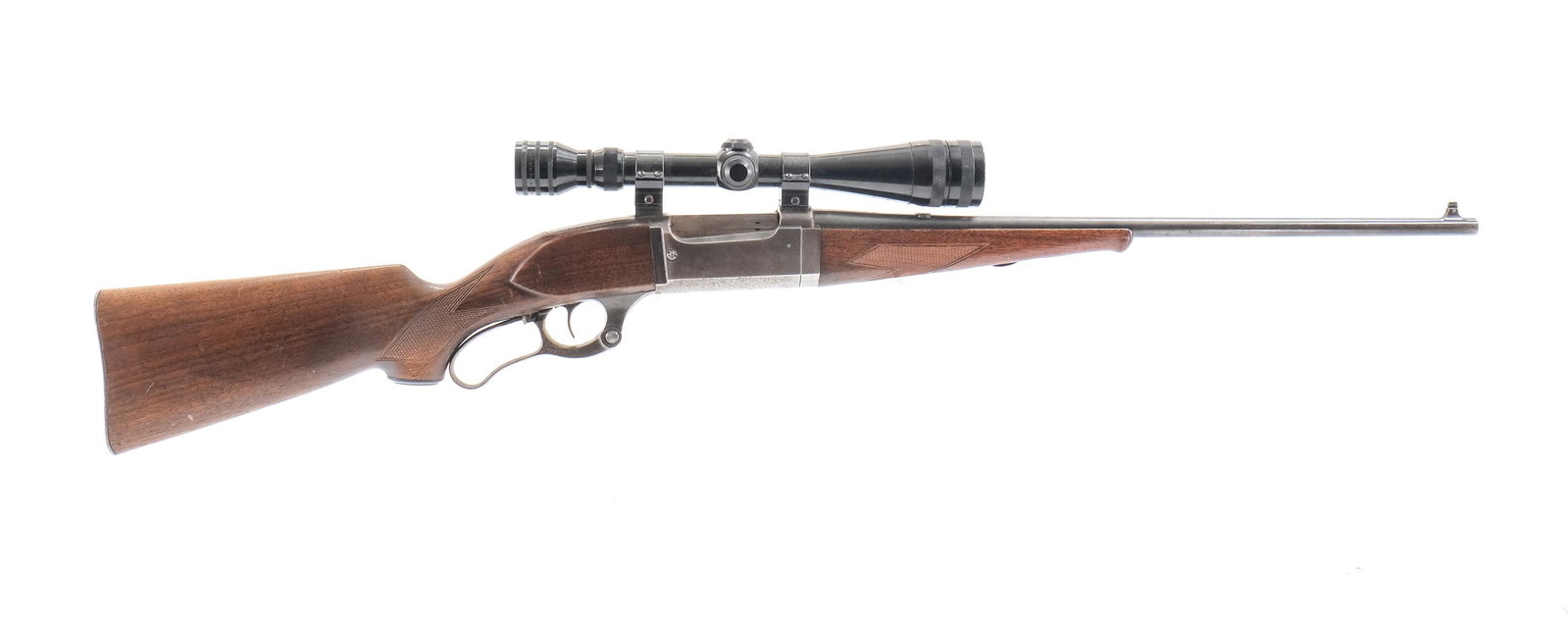 Savage 1899 .250-3000 Takedown Lever Action Rifle: Description Savage model 1899 in .250-3000 Savage with a six round internal rotary magazine capacity and a 22" HI-Pressure Steel barrel. Serrated metal butt plate. Checkered wood butt stock and front 