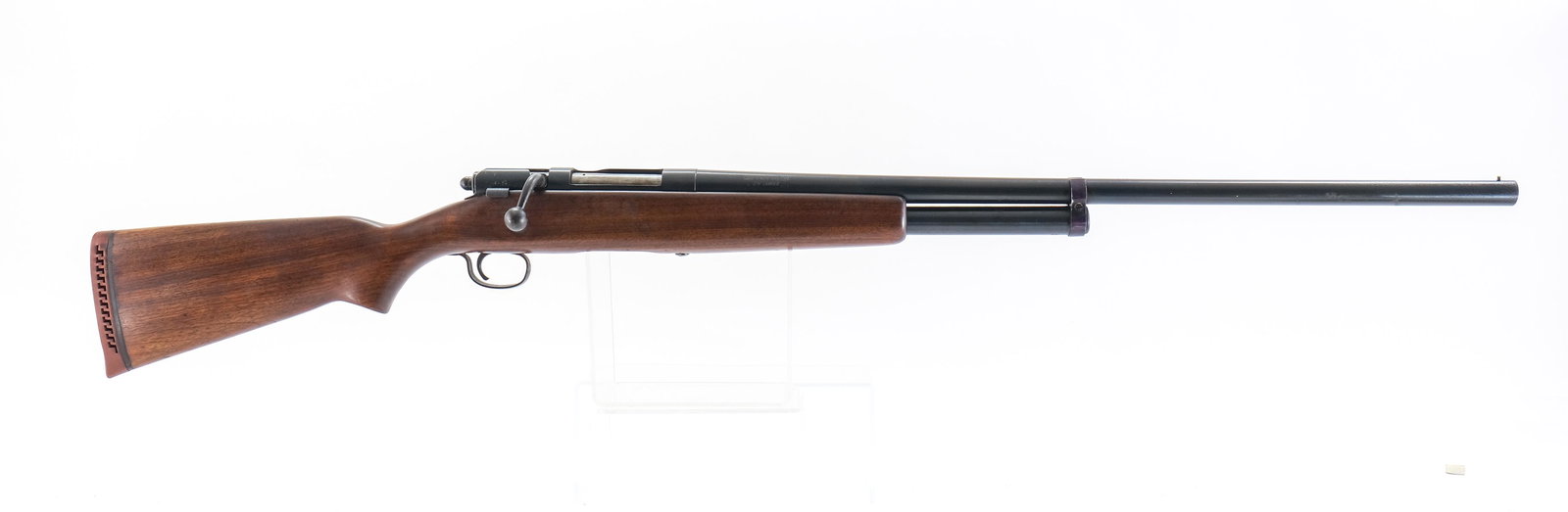 JC Higgins 583.20 12ga Bolt Action Shotgun: Description J.C Higgins Sears & Roebuck model 583.20 in 12 gauge 2 3/4" with a four round internal capacity and a 28" FULL Choke barrel. Rubber butt plate. Solid wood butt stock and front foregrip. Bl