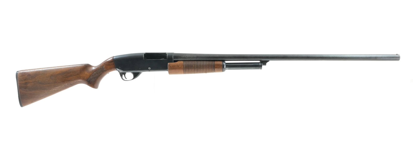 Stevens 77F 16ga Pump Shotgun: Description Stevens Model 77F in 16 gauge 2 3/4" with a three round internal magazine tube capacity and a 28" MOD Choke barrel. Serrated composite butt plate. Checkered wood stock and serrated front f