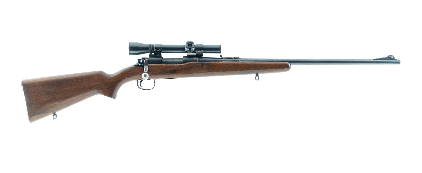 Remington 722 300 Savage Bolt Action Rifle: Description Remington Model 722 in .300 Savage with a three round internal magazine capacity with a 24" barrel. Remington metal checkered butt plate. Smooth wood stock and front foregrip. Blued receiv