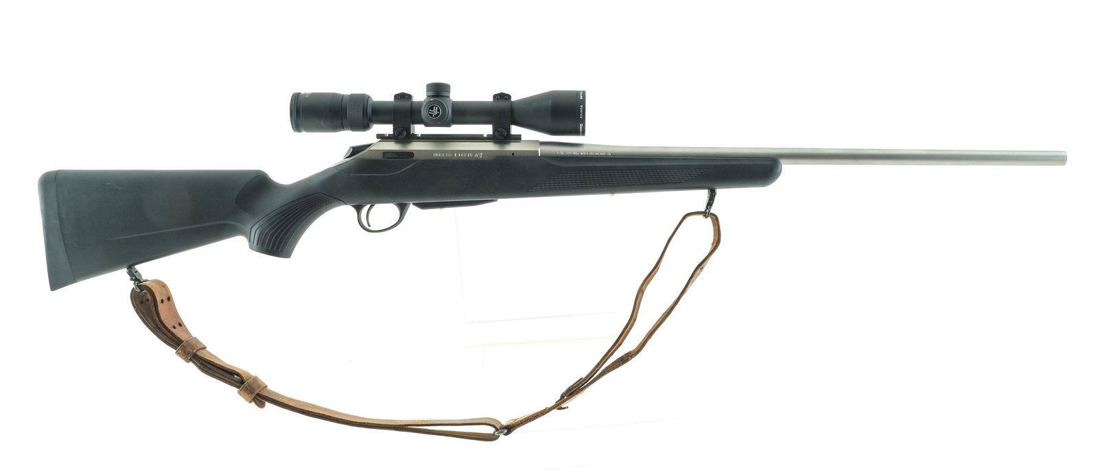 Tikka TX3 Lite 308 Win Bolt Action Rifle LEFTY: Left Handed Tikka TX3 Lite in .308 Winchester with one, three round removable magazine with a 22.5" barrel. Made in Finland and imported by Beretta USA. Black rubber butt pad. Black composite stock an