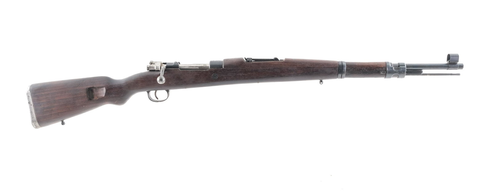 Yugo Zastava M48 Mauser Bolt Action Rifle 8mm: Description Yugo Zastava M48 bolt action rifle chambered in 8MM. Post WW II Yugoslav version of the German Karabiner 98k designed by Mauser featuring a 23" barrel with dovetailed and hooded front blad