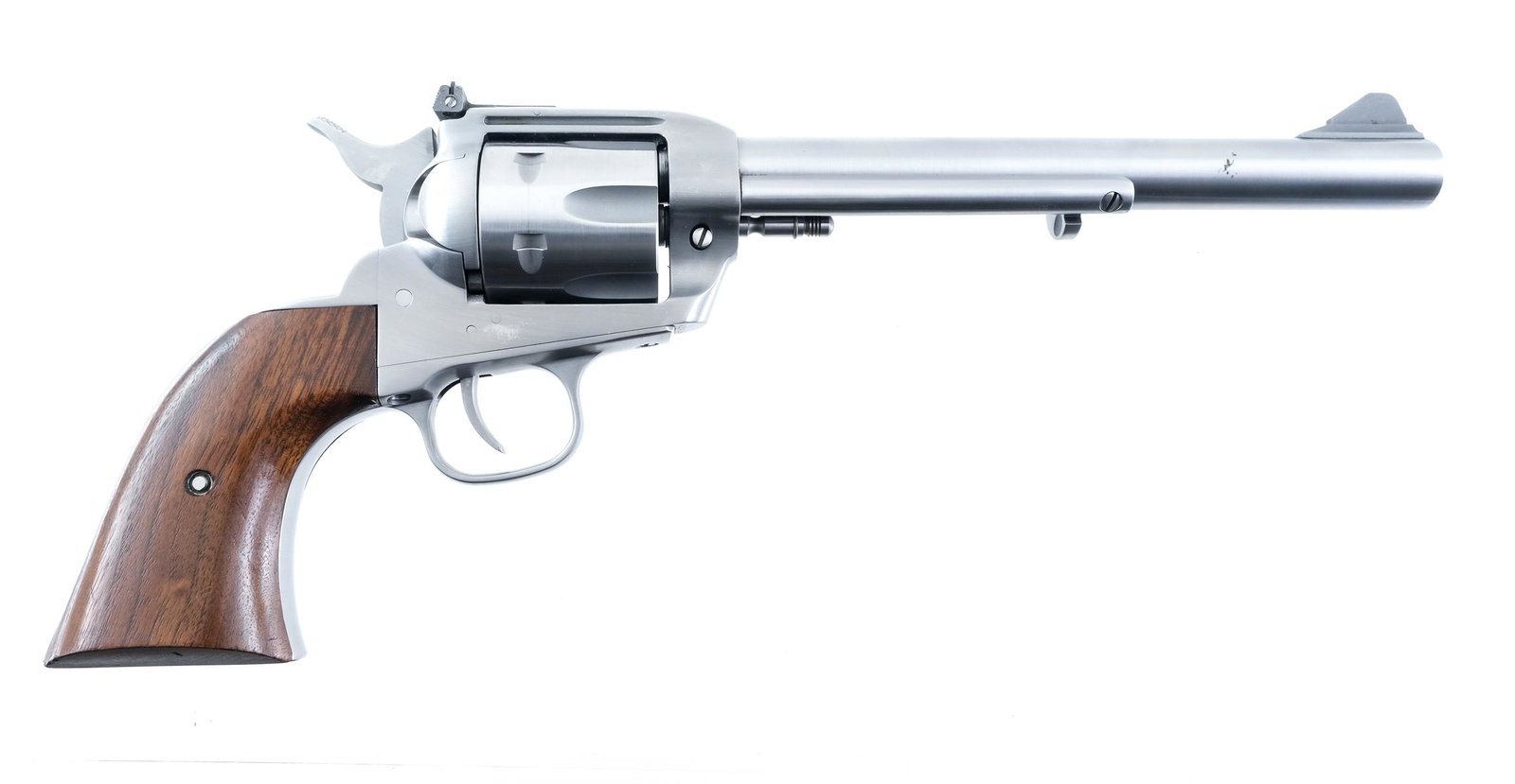 Interarms Virginian Dragoon .44 Mag SA Revolver: Description Interarms Virginian Dragoon Yorktown 1781-1981 in .44 Magnum with a six round cylinder capacity and a 8 3/8" barrel. Smooth solid wood grip plates. Polished stainless steel frame, cylinder