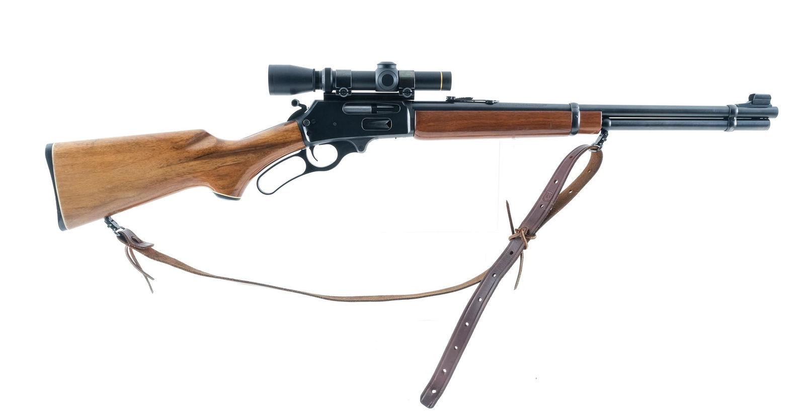 Marlin 336 CS .30-30 Lever Rifle: Description Vintage JM North Haven Marlin Lever action in .30-30 Winchester. 20" blued barrel. Hooded front sight. Smooth walnut fore end and pistol grip stock. Newer Leupold VX-II 1-4x20 scope mounte