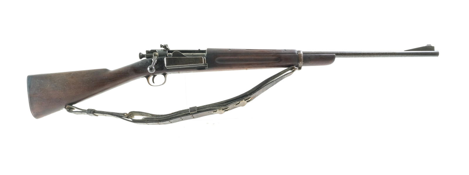 Springfield 1898 Krag 30-40 Krag Bolt Action Rifle: Description Springfield Armory Model 1898 Krag Jorgensen in .30-40 Krag with a five round internal rotary magazine capacity with a 24" barrel. This rifle has been Sporterized and the w2ood stock cut d