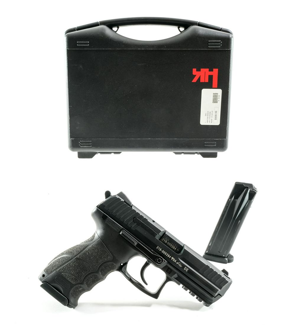 HK P 30 .40 S&W Semi Auto Pistol: Description Heckler & Koch P30 in .40 Smith & Wesson with two, thirteen round removable magazines with a 3 3/4" barrel. Textured grip on a composite frame. Smooth composite trigger and serrated metal