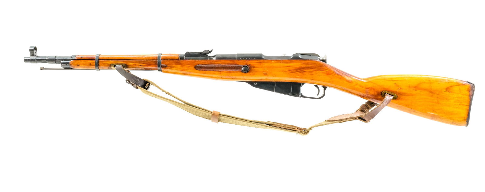 Mosin Nagant M44 Carbine 7.62x54R Bolt Rifle: Description Mosin Nagant Model 1944 Carbine in 7.62x54R with a five round capacity and a 20" barrel. Made at the Izhevsk Arsenal in Russia and Import marked, C.A.I. ST. ALB VT. Metal butt plate. Smoot