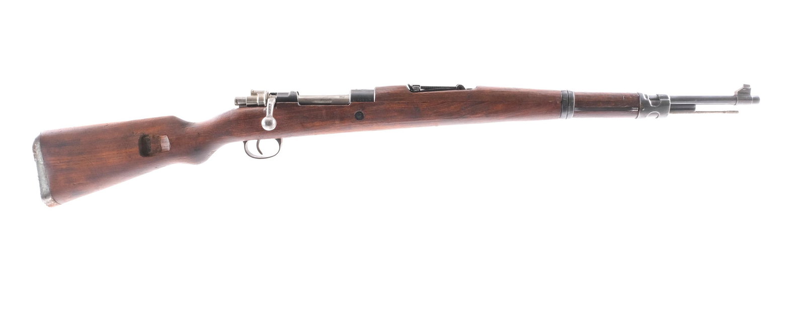 Zastava M48 8mm Mauser Bolt Action Rifle: Description Zastava M48 in 7.92x57mm which is 8mm Mauser with a five round capacity and a 23" barrel. Import marked under the barrel by: Cherrys GSO INC. Metal butt plate. Smooth wood stock and front 