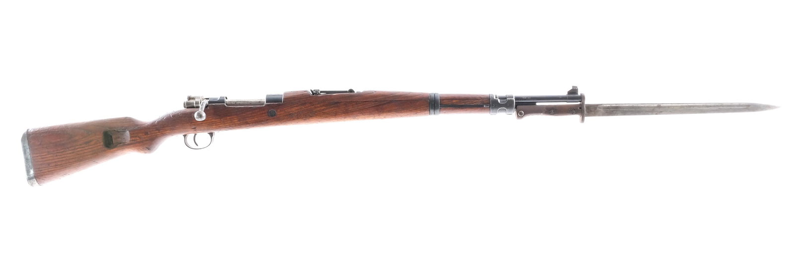 Zastava M48 8mm Mauser Bolt Action Rifle: Description Zastava M48 in 8mm Mauser with a five round capacity and a 23" barrel. Import marked on barrel: C.A.I. out of Vermont. Metal butt plate. Smooth wood stock and front forend. Blued trigger g