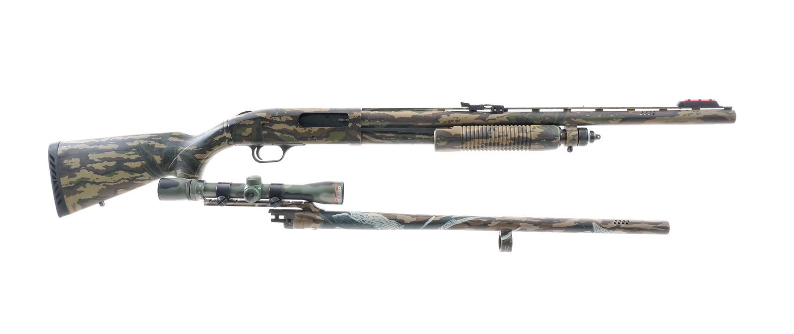 Mossberg 835 Ulti-Mag 12 Ga Pump Shotgun: Description Mossberg 835 Ulti-Mag in 12 gauge 2 3/4"-3"-3 1/2" with a four round capacity and a 24" ACCU-CHOKE top rib vented ported barrel. The removable choke installed is a Extra FULL turkey. Rubbe