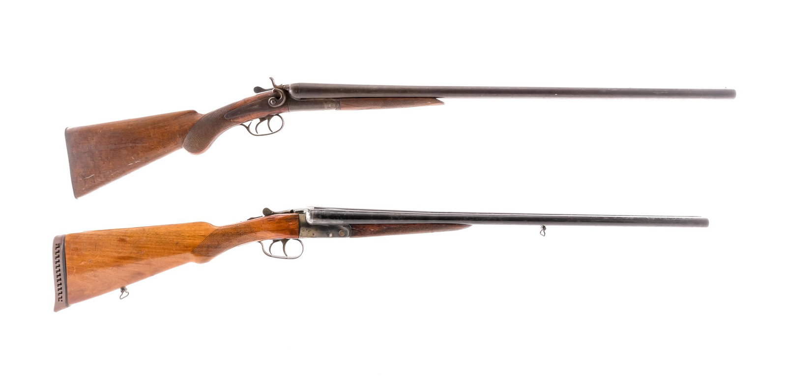 SxS Shotgun Lot 2 Pcs 12 / 16 Ga Shotguns: Description This lot id for two Estate side by side shotguns. The first is a Richard in 12 gauge with a two round capacity and a 30" side by side barrel. Made in Belgium. Hammered double trigger shotg