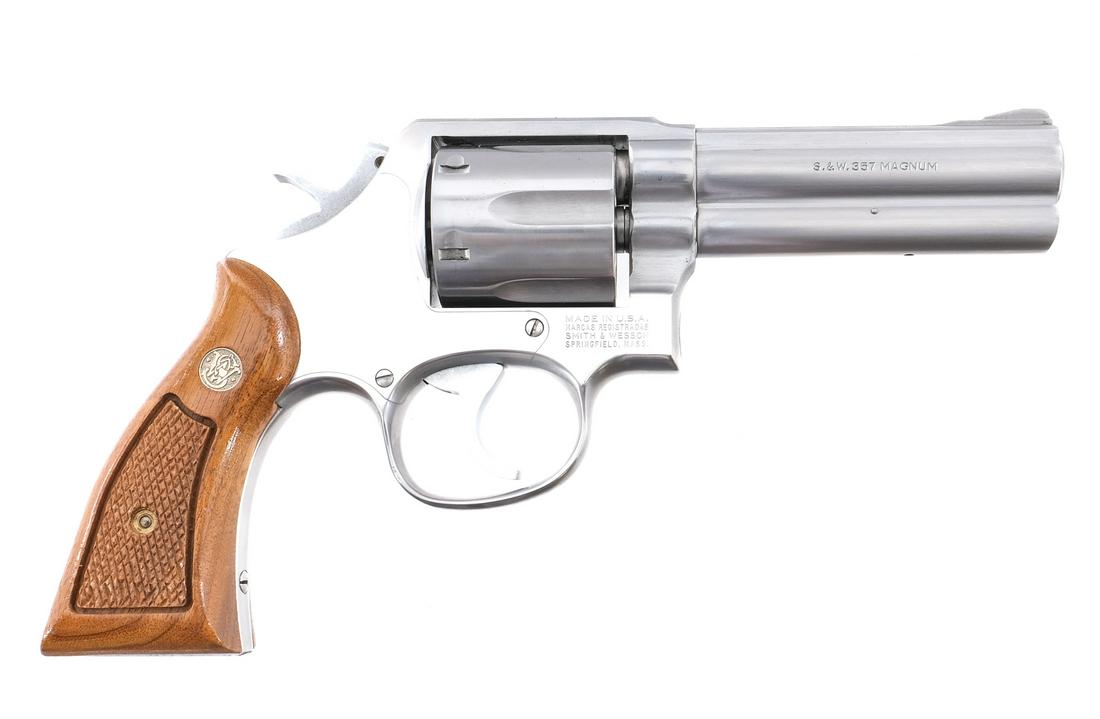 S&W 681 NYSP .357 Mag Revolver: Description Smith & Wesson 681 chambered in .357 magnum with a six-shot cylinder and a 4" barrel. Side of the frame is marked "NYSP" for New York State Police. L-frame double action revolver with stai