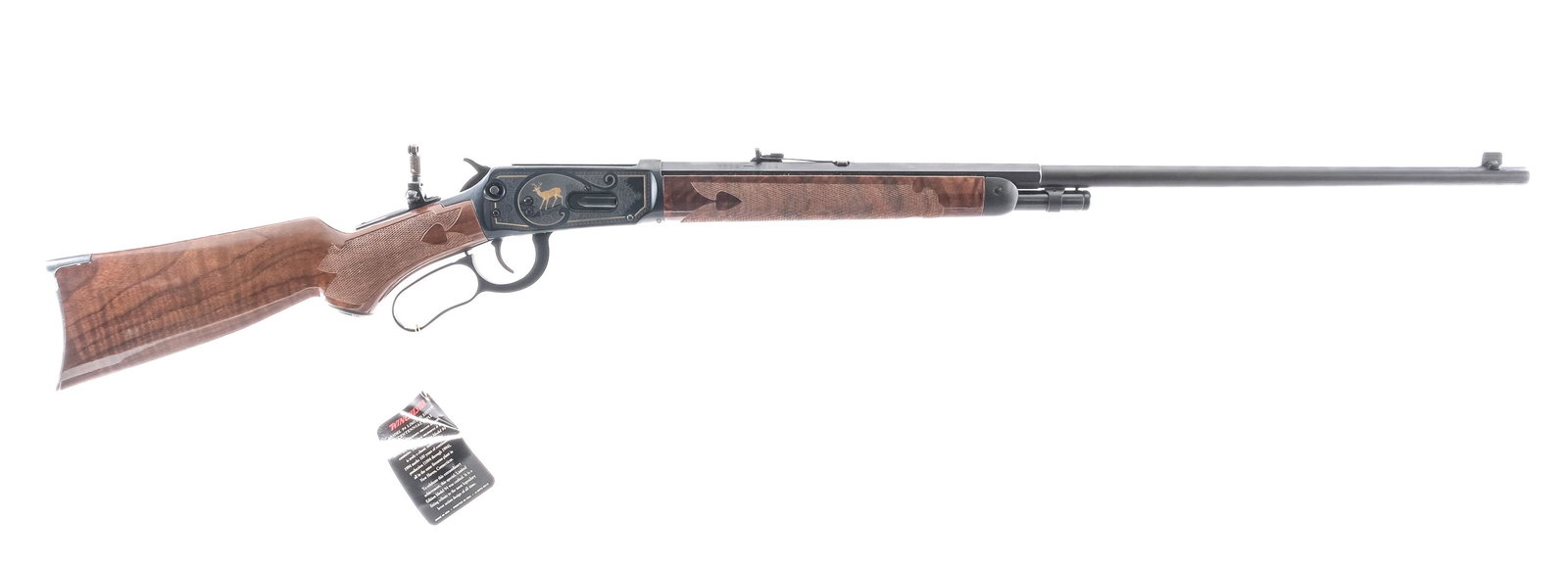 Winchester 94 HG Centennial .30-30 Lever Action: Description Winchester 94 High Grade Limited Centennial chambered in .30-30 Winchester with a half tube magazine and a 26" half octagon barrel. Blued barrel, trigger, hammer, and lever. Blue engraved 