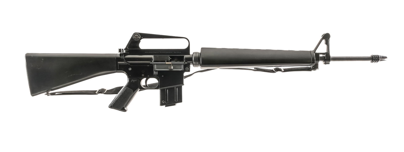 Armi Jager AP- 74 .22 LR Semi Auto Rifle: Description Armi Jager model A.P.-74 chambered in .22 long rifle with a ten round removable magazine and a 20" barrel with a flash suppressor. This semi-automatic rifle was made in Italy and imported 