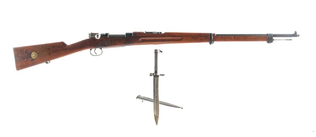 Carl Gustafs Stads M96 6.5x55mm Bolt Action Rifle: Description Carl Gustafs Stads Model 1896 in 6.5x55mm with a five round capacity and a 29" Threaded barrel. Smooth butt plate. Blued trigger guard, trigger, receiver and barrel. Unfinished bolt. Rear
