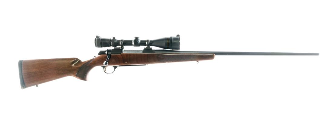 Browning A-Bolt .300 Win Mag Bolt Action Rifle: Description Browning A-Bolt chambered in .300 Win Mag with a fixed magazine and a 26" barrel. Matte blue barrel, receiver, and bolt handle. Polished bolt. Checkered wood forend and stock with rubber b