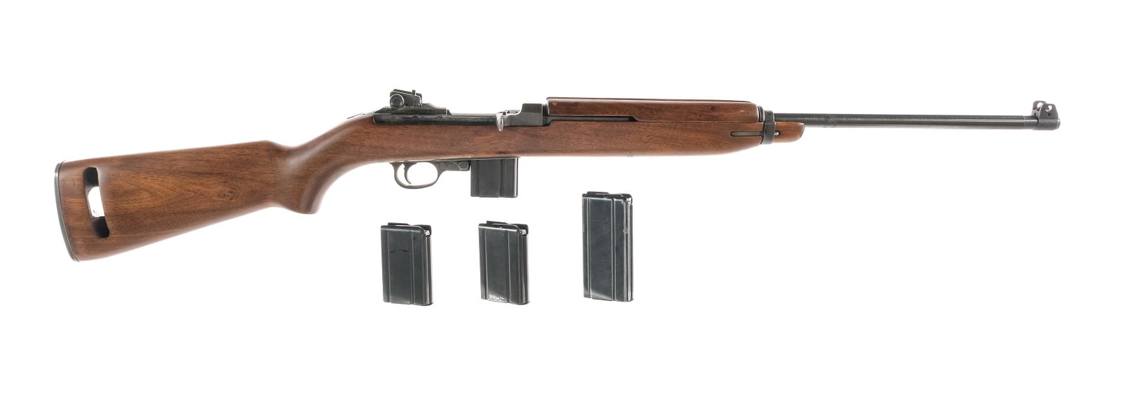 RockOla M1 Carbine .30 Carb Semi Auto Rifle: Description Rock-Ola M1 Carbine chambered in .30 Carbine with three, ten round magazines, one fifteen round magazine, and a 21" replacement barrel. Receiver dated to 1942-1943 with serial number 17237