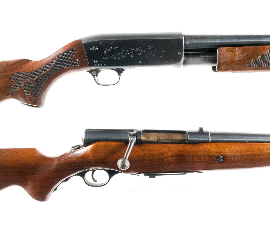 Mossberg / Ithaca 16 / 12Ga 2Pcs Shotguns: Description This lot is for two shotguns. Mossberg 190KA in 16 gauge 2 3/4" with a two round removable magazine and a 26" barrel with C-Lector-Choke muzzle device. Smooth wood stock. Blued receiver an