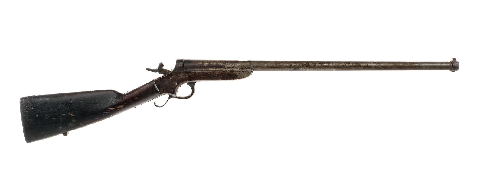 Sharps & Hankins 1862 Navy Carbine Rifle: Description Sharps & Hankins Model 1862 Navy Carbine in .52 Rimfire with a single round capacity and a 23 5/8" barrel. Missing the butt plate. Smooth wood stock. Finish worn hand lever, receiver, trig
