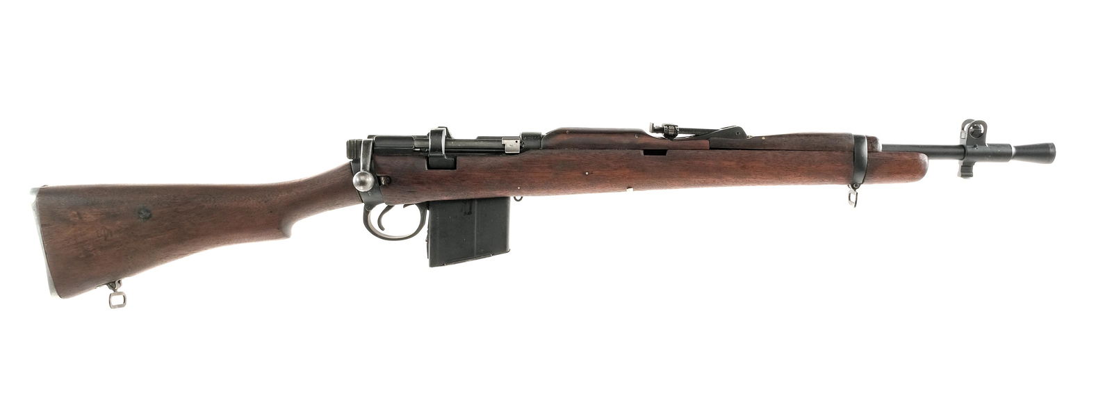 RFI Jungle Carbine 2A1 7.62x51mm Bolt Rifle: Description R.F.I. (Rifle Factory Ishapore) Model 2A1 Jungle Carbine in 7.62x51mm with one, ten round removable magazine and a 20.5" barrel with flash hider. Made in India and import marked on the fro