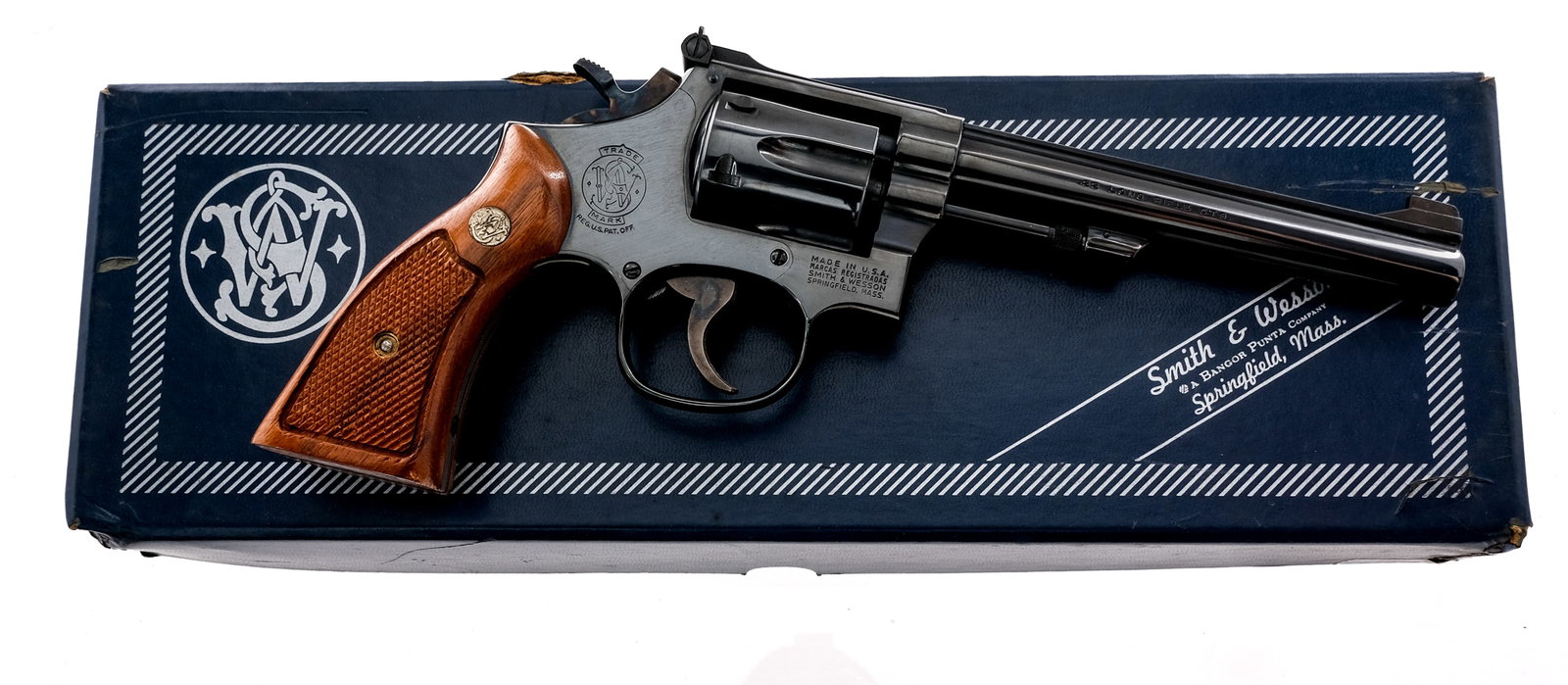 Smith & Wesson K22 Masterpiece 17-4 Revolver: Description Smith & Wesson model 17-4 K22 Masterpiece double action revolver chambered in .22 LR. Manufactured in 1981, this pistol features a 6" barrel with ramp front blade and micrometer adjustable